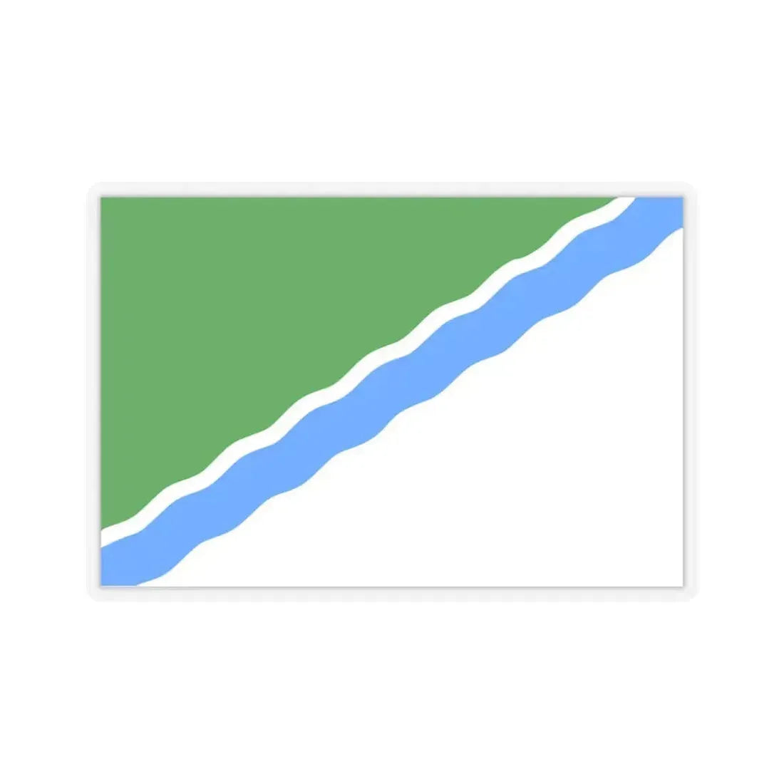 Flag of Novosibirsk Russia - STICKER Vinyl Kiss-Cut Decal 3 Inch Transparent - The Sticker Space