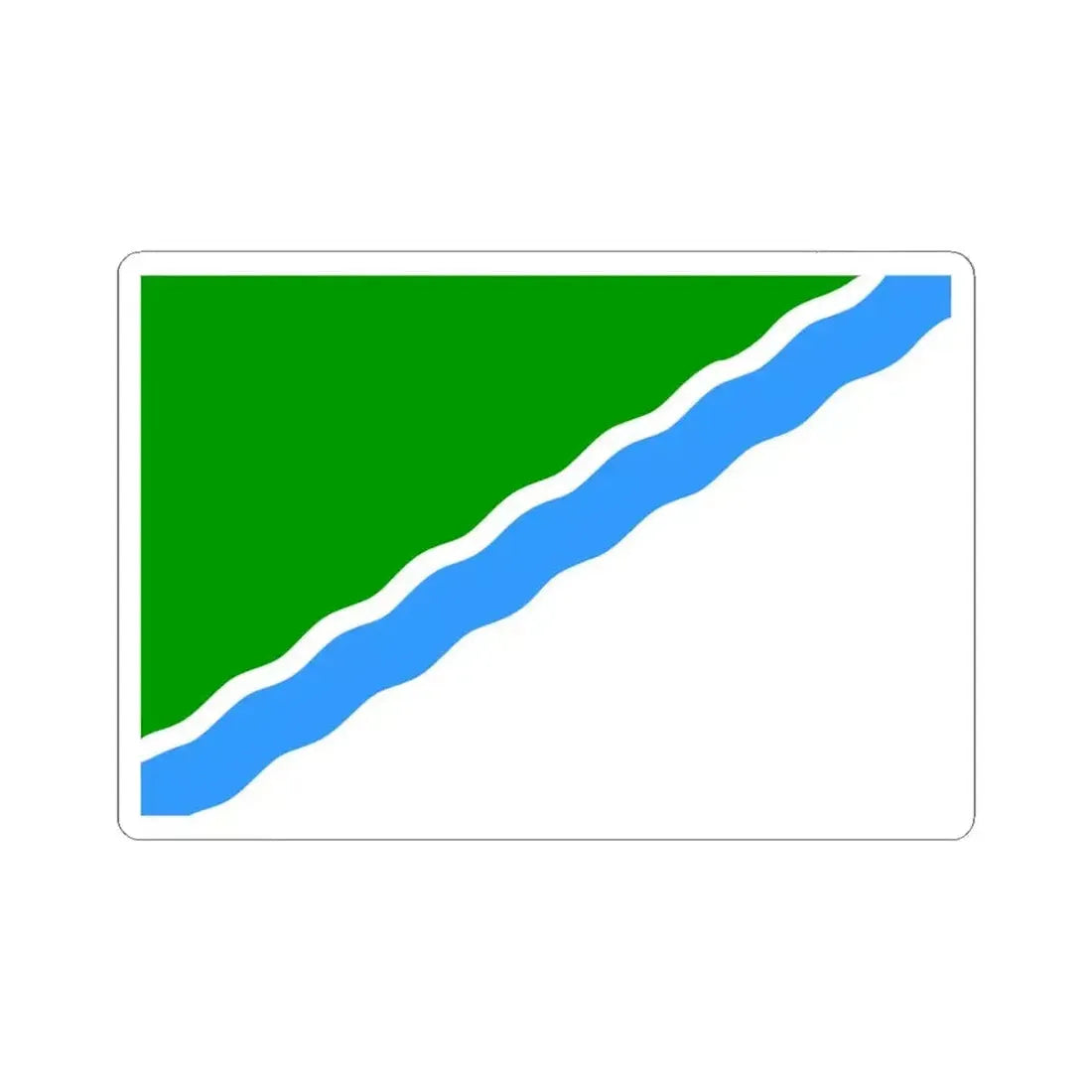 Flag of Novosibirsk Russia - STICKER Vinyl Kiss-Cut Decal 4 Inch White - The Sticker Space