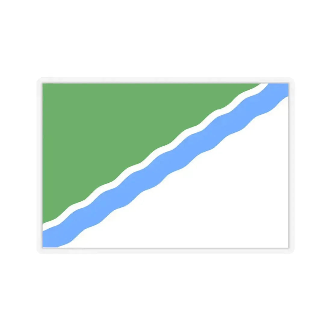 Flag of Novosibirsk Russia - STICKER Vinyl Kiss-Cut Decal 6 Inch Transparent - The Sticker Space