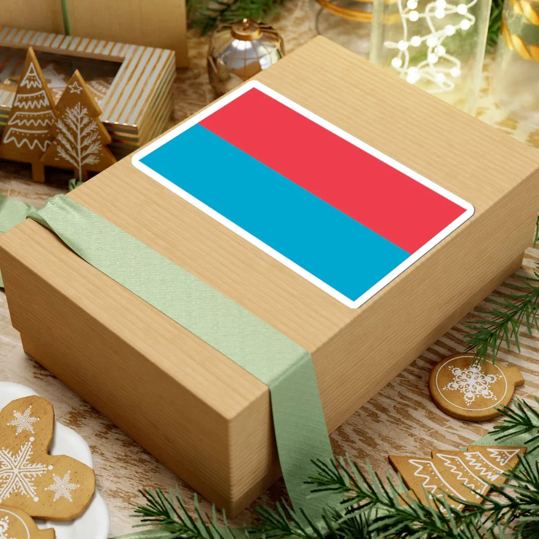 Flag of Novovodolazkyj (Ukraine) STICKER Vinyl Kiss-Cut Decal - The Sticker Space