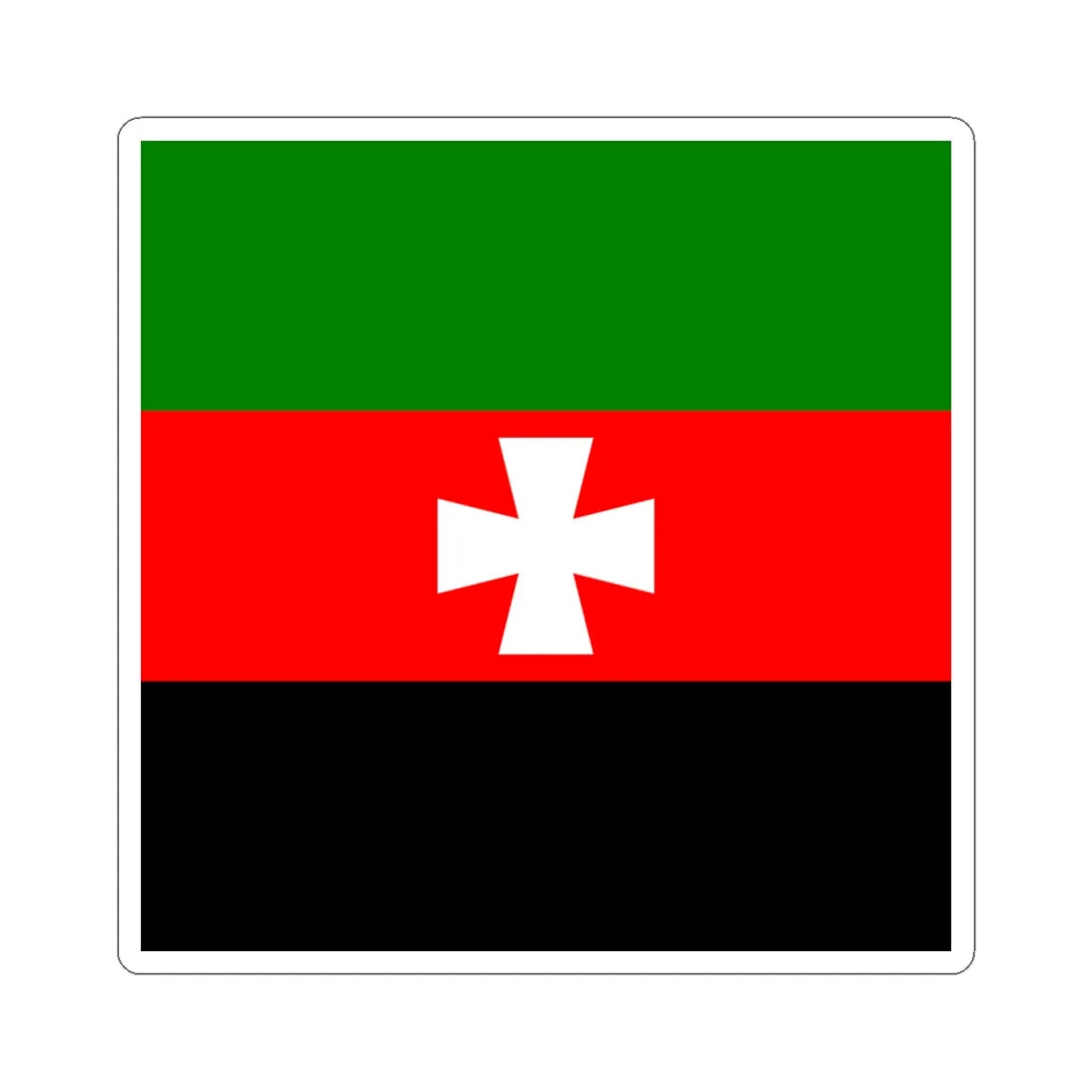 Flag of Novovolynsk (Ukraine) STICKER Vinyl Kiss-Cut Decal 4 Inch White - The Sticker Space