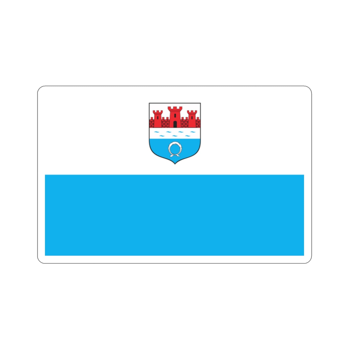 Flag of Nowy Dwór Mazowiecki Poland STICKER Vinyl Die-Cut Decal-2 Inch-The Sticker Space