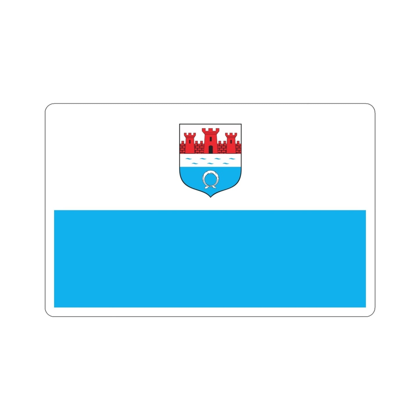 Flag of Nowy Dwór Mazowiecki Poland STICKER Vinyl Die-Cut Decal-4 Inch-The Sticker Space