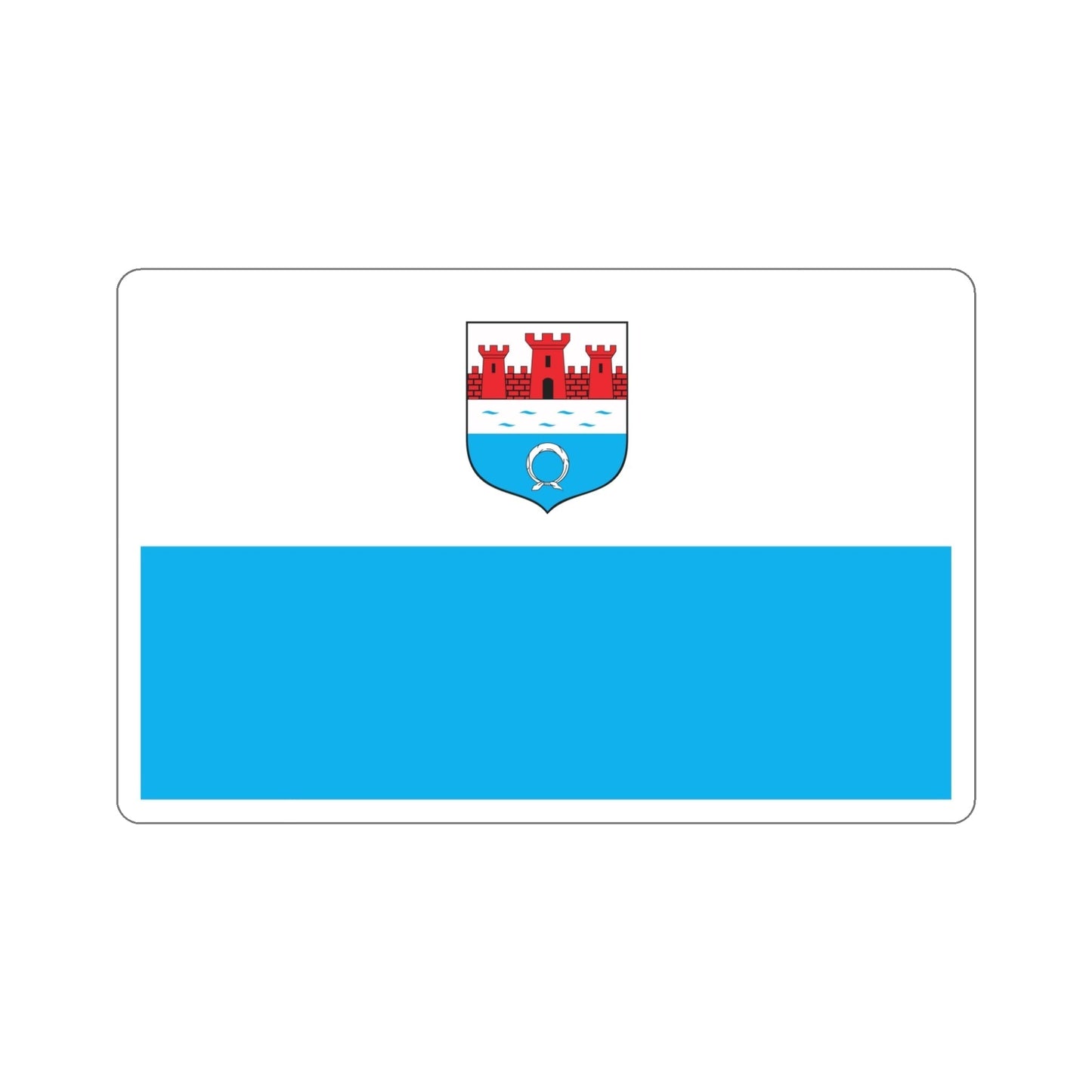 Flag of Nowy Dwór Mazowiecki Poland STICKER Vinyl Die-Cut Decal-5 Inch-The Sticker Space