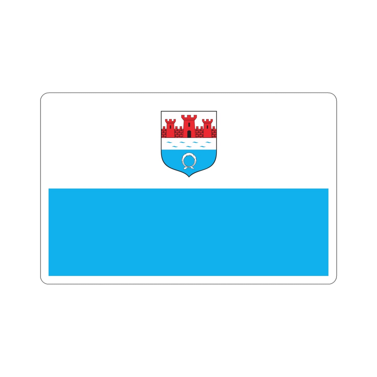 Flag of Nowy Dwór Mazowiecki Poland STICKER Vinyl Die-Cut Decal-6 Inch-The Sticker Space