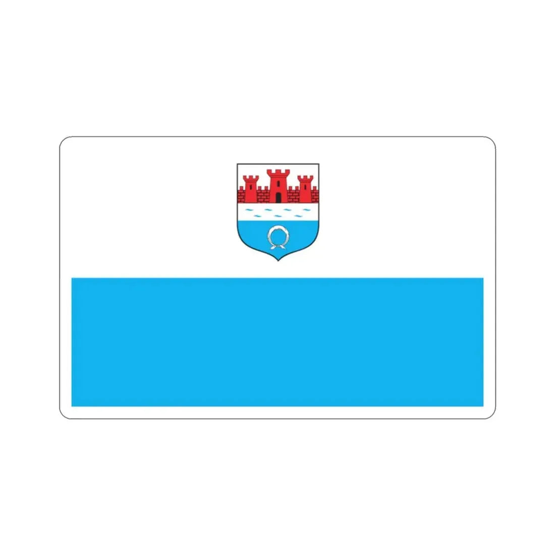 Flag of Nowy Dwór Mazowiecki Poland STICKER Vinyl Die-Cut Decal 2 Inch - The Sticker Space