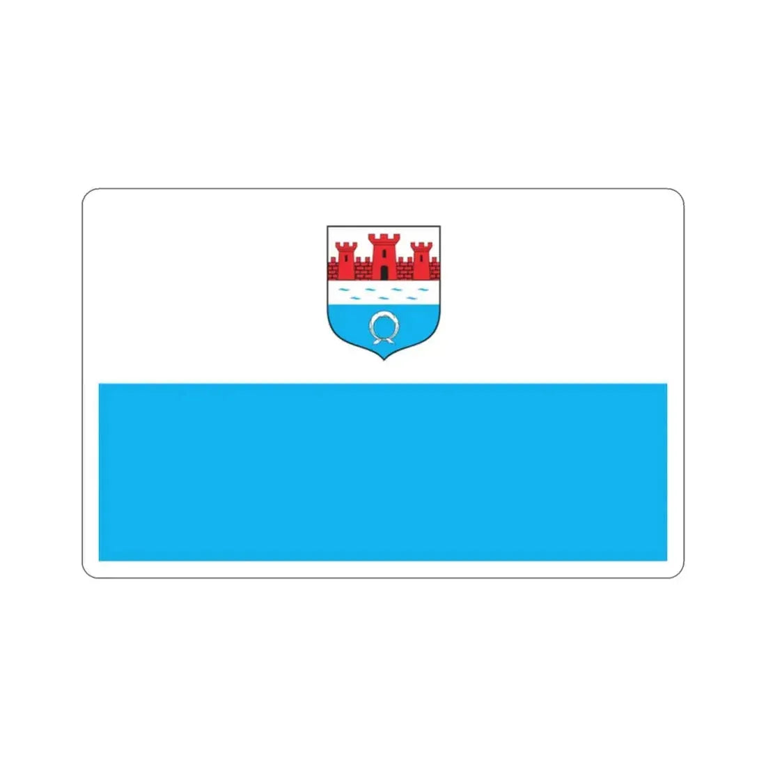 Flag of Nowy Dwór Mazowiecki Poland STICKER Vinyl Die-Cut Decal 2 Inch - The Sticker Space