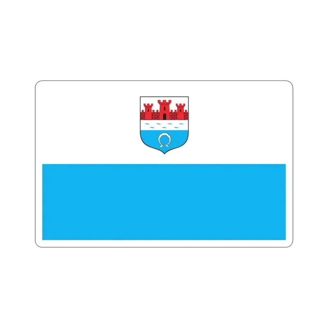 Flag of Nowy Dwór Mazowiecki Poland STICKER Vinyl Die-Cut Decal 3 Inch - The Sticker Space