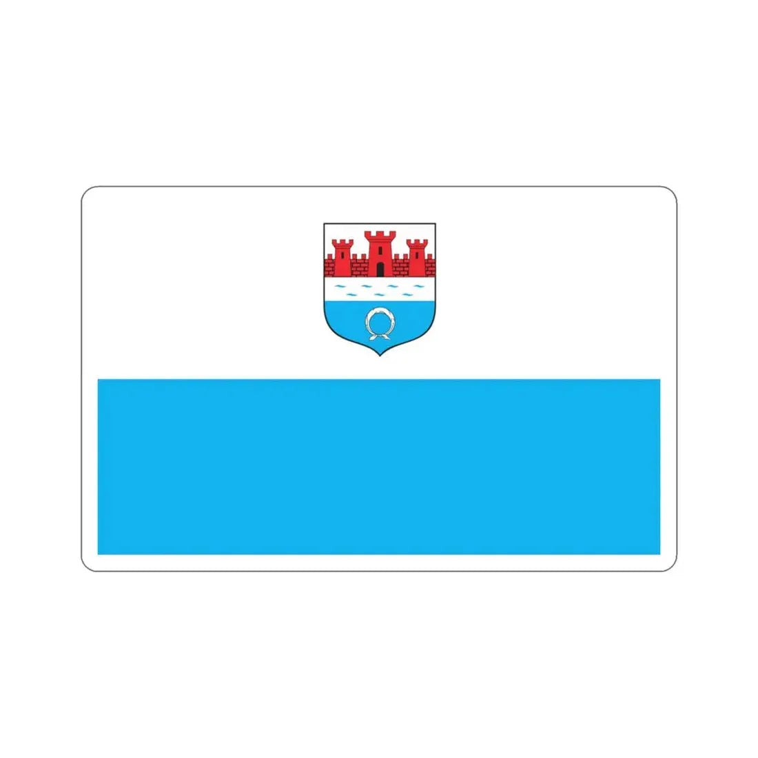 Flag of Nowy Dwór Mazowiecki Poland STICKER Vinyl Die-Cut Decal 3 Inch - The Sticker Space