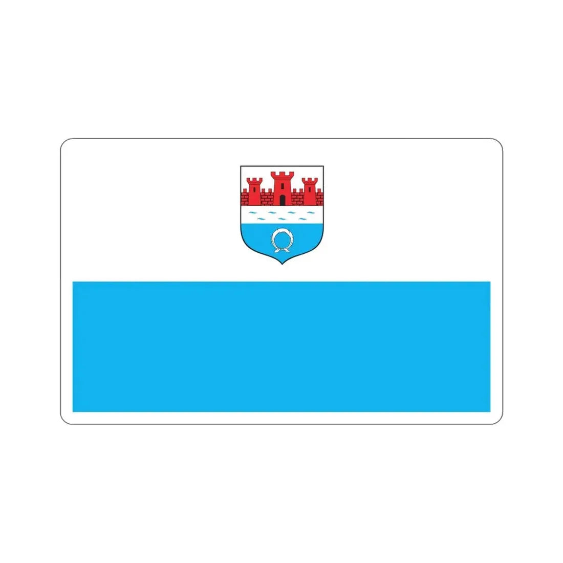 Flag of Nowy Dwór Mazowiecki Poland STICKER Vinyl Die-Cut Decal 6 Inch - The Sticker Space