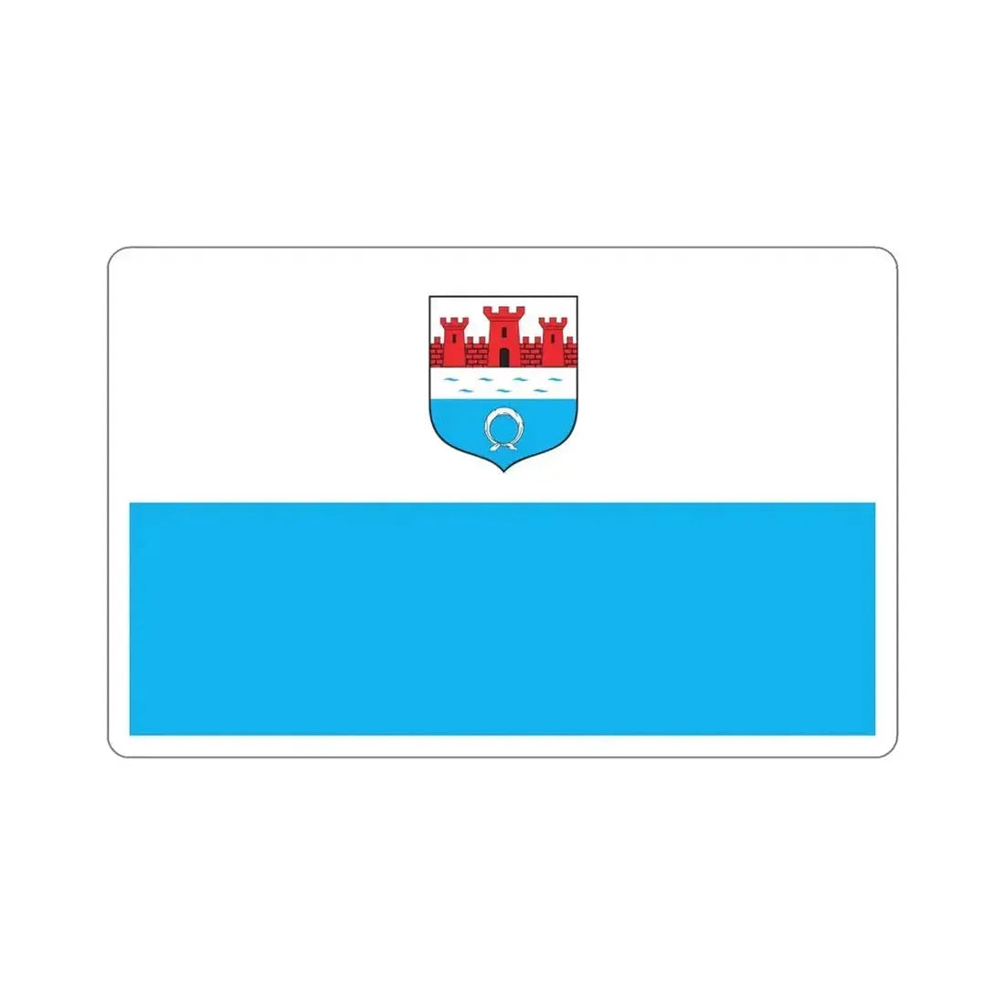 Flag of Nowy Dwór Mazowiecki Poland STICKER Vinyl Die-Cut Decal - The Sticker Space