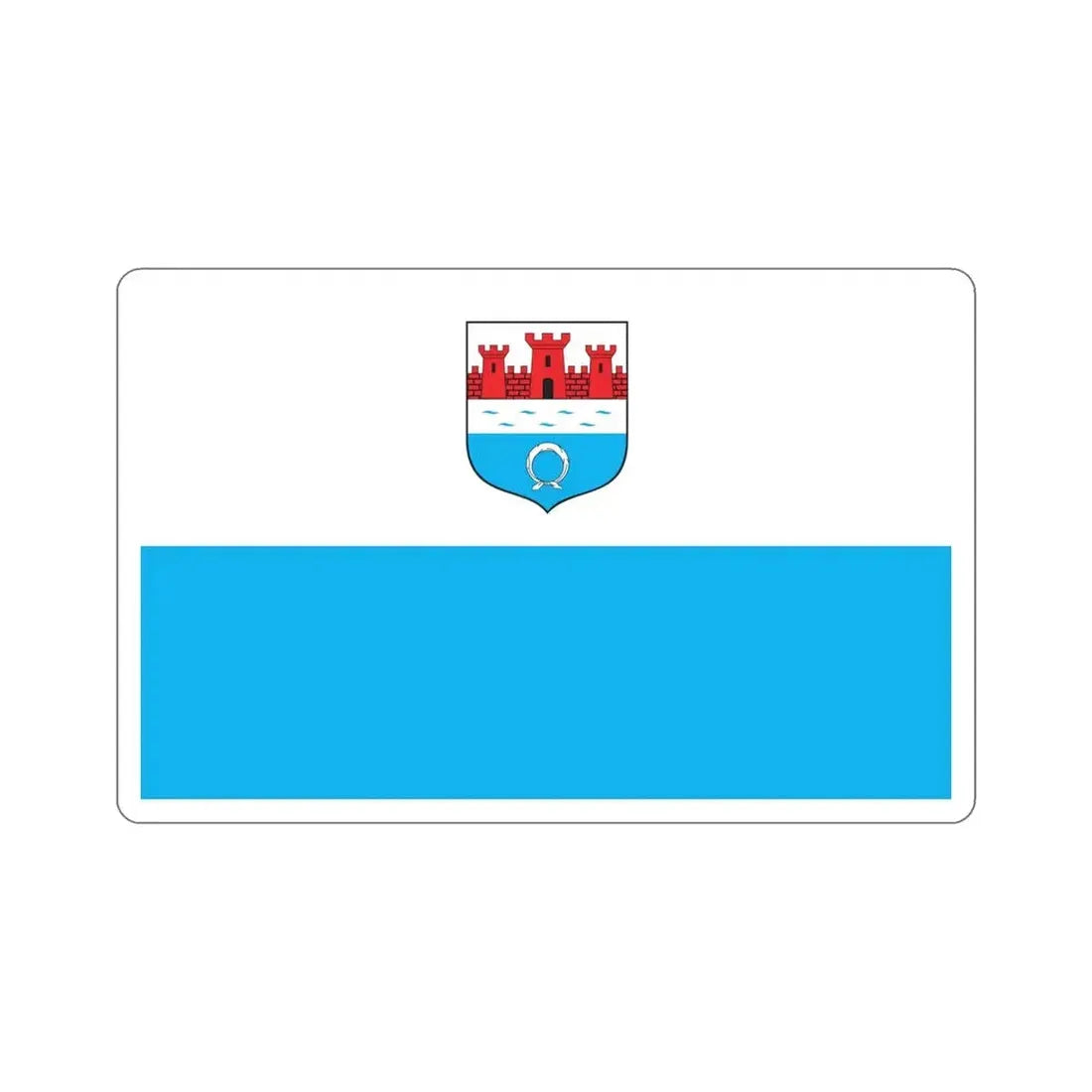 Flag of Nowy Dwór Mazowiecki Poland STICKER Vinyl Die-Cut Decal - The Sticker Space