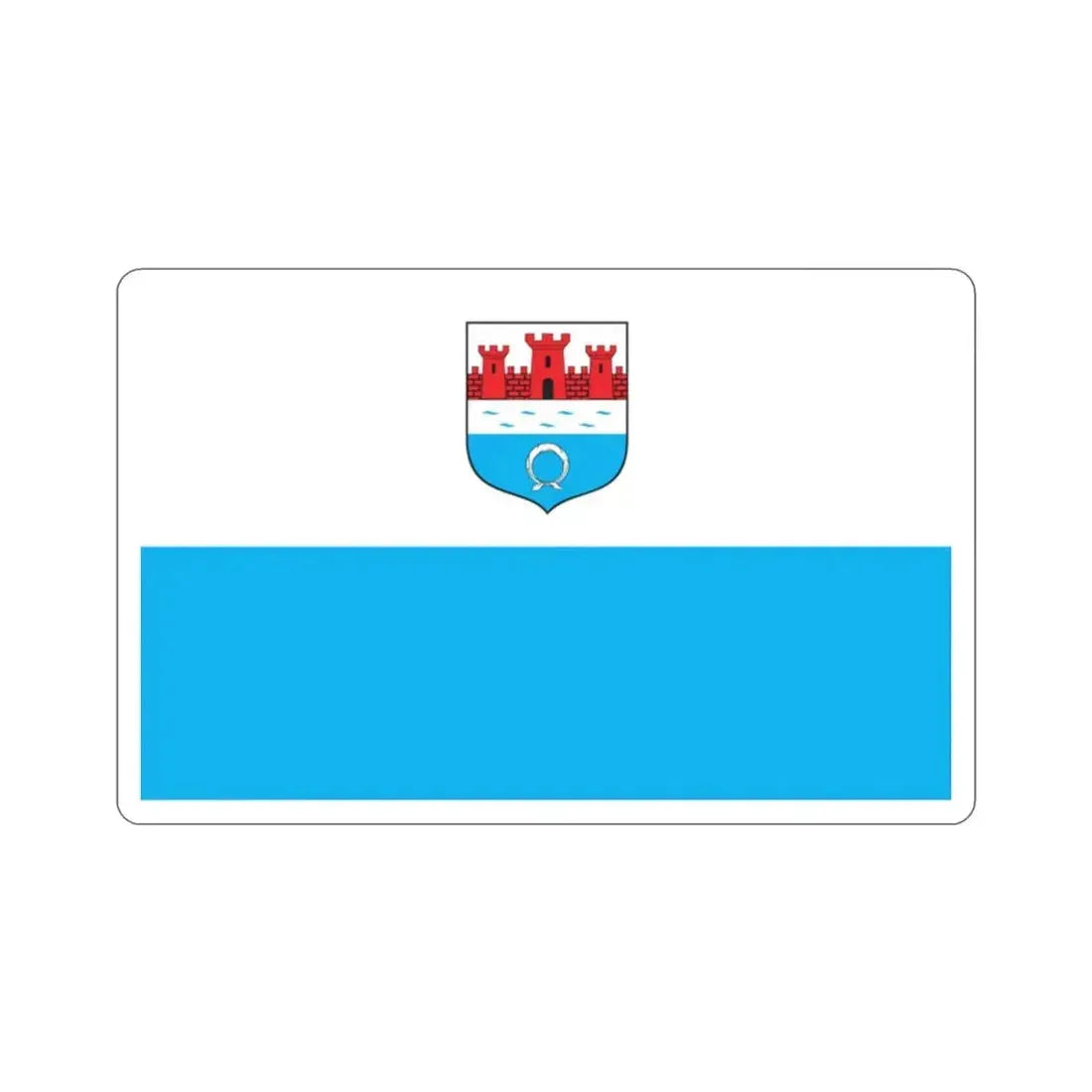 Flag of Nowy Dwór Mazowiecki Poland STICKER Vinyl Die-Cut Decal - The Sticker Space