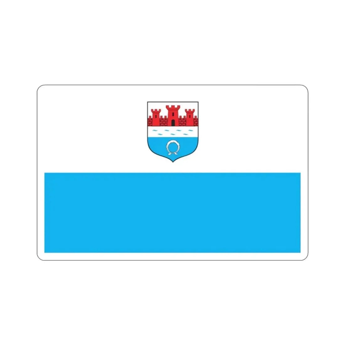 Flag of Nowy Dwór Mazowiecki Poland STICKER Vinyl Die-Cut Decal - The Sticker Space