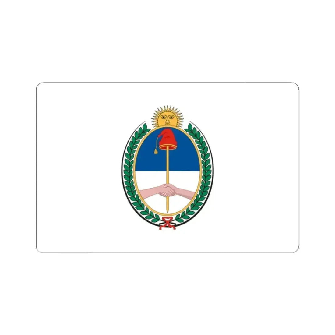 Flag of Nuestra Libertad Civil ceremonial (Argentina) STICKER Vinyl Kiss-Cut Decal 2 Inch White - The Sticker Space