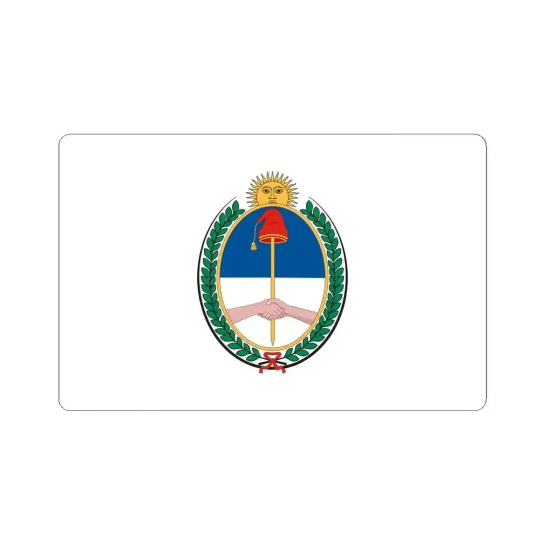 Flag of Nuestra Libertad Civil ceremonial (Argentina) STICKER Vinyl Kiss-Cut Decal 3 Inch White - The Sticker Space