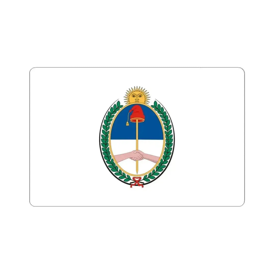 Flag of Nuestra Libertad Civil ceremonial (Argentina) STICKER Vinyl Kiss-Cut Decal 6 Inch White - The Sticker Space