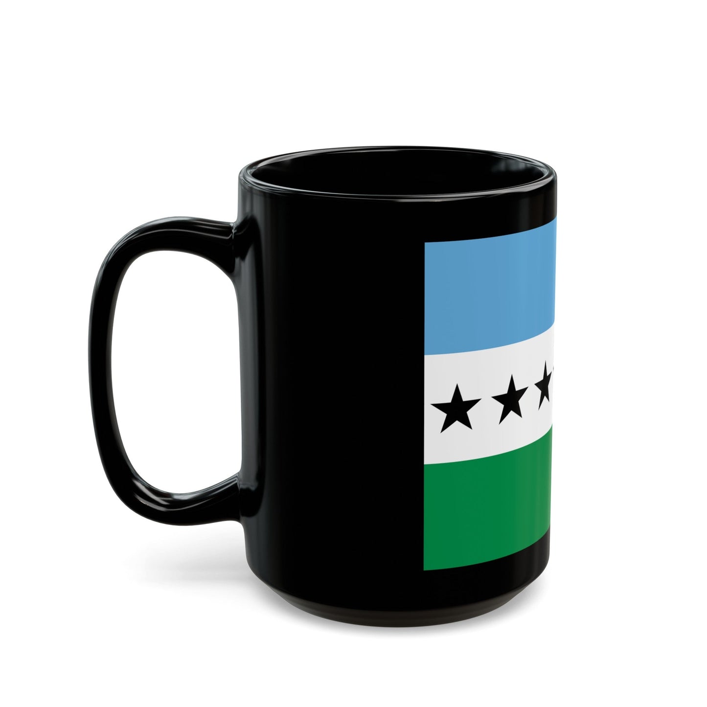 Flag of Nueva Loja Ecuador - Black Coffee Mug-The Sticker Space