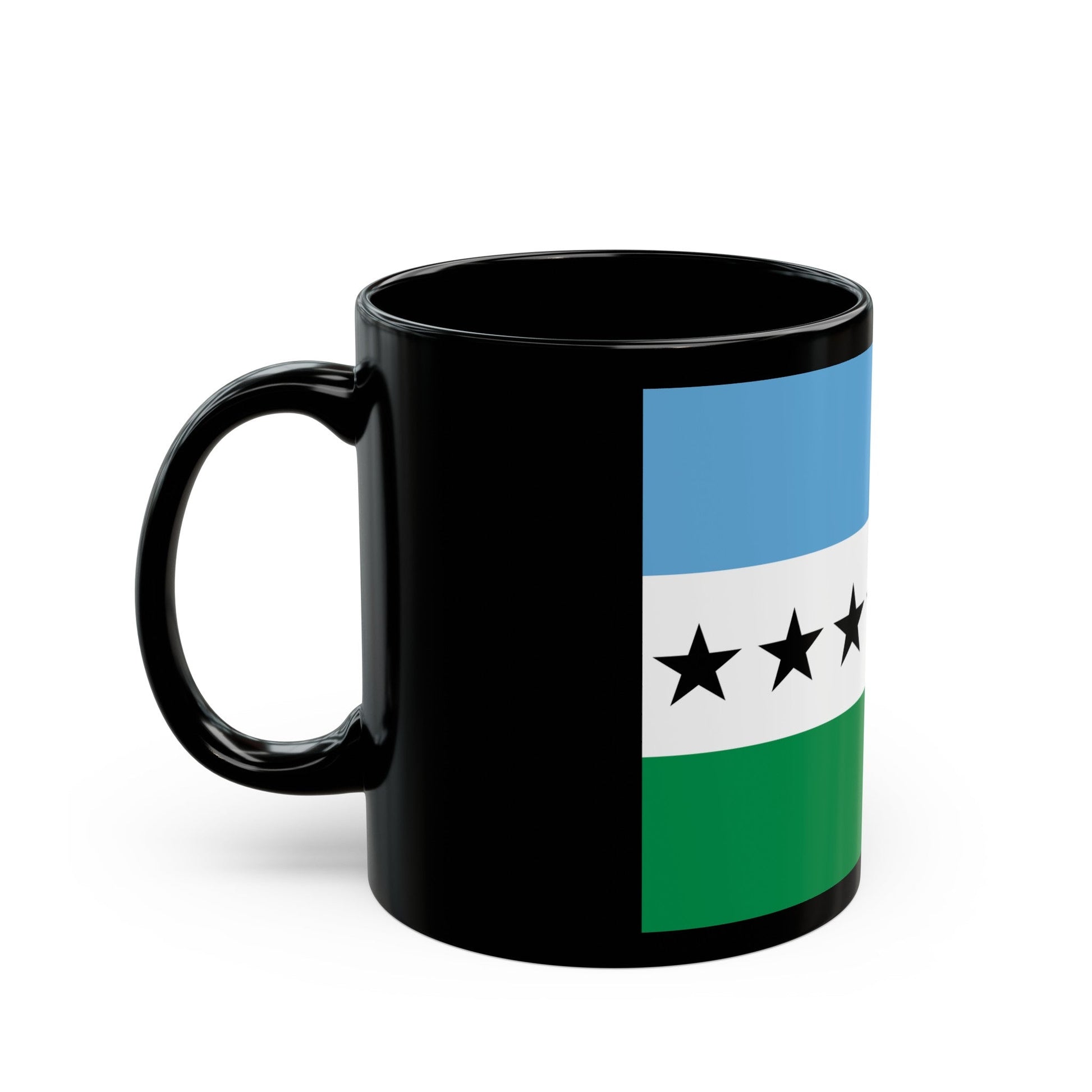 Flag of Nueva Loja Ecuador - Black Coffee Mug-The Sticker Space