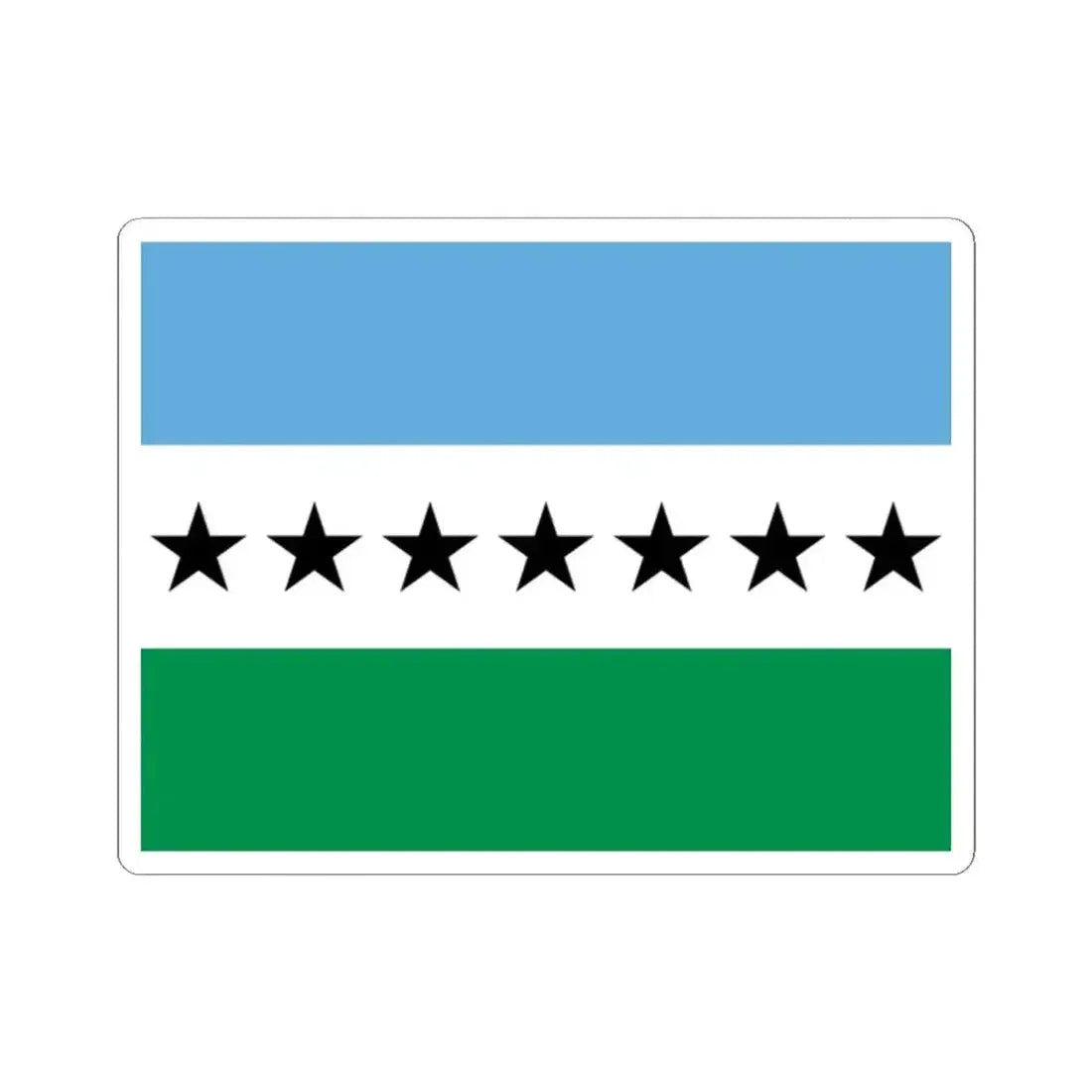 Flag of Nueva Loja Ecuador - STICKER Vinyl Kiss-Cut Decal 2 Inch White - The Sticker Space