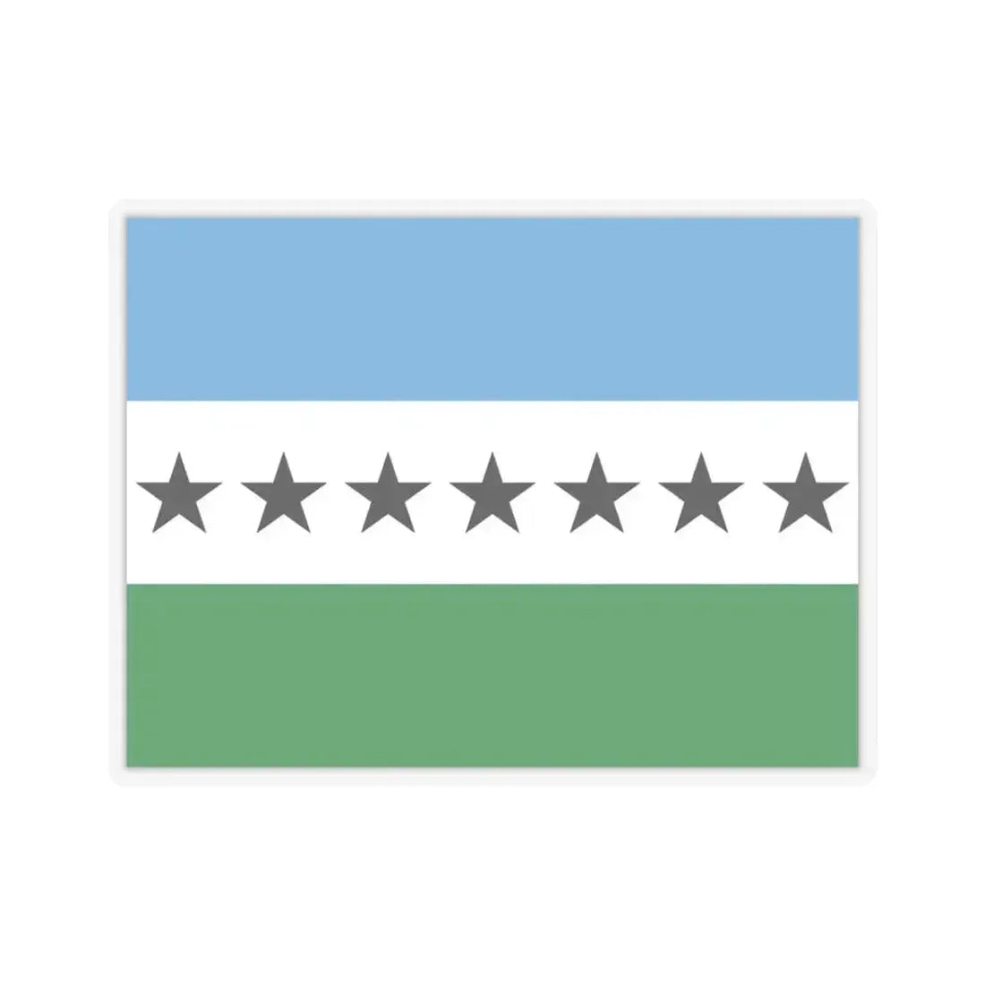 Flag of Nueva Loja Ecuador - STICKER Vinyl Kiss-Cut Decal 3 Inch Transparent - The Sticker Space