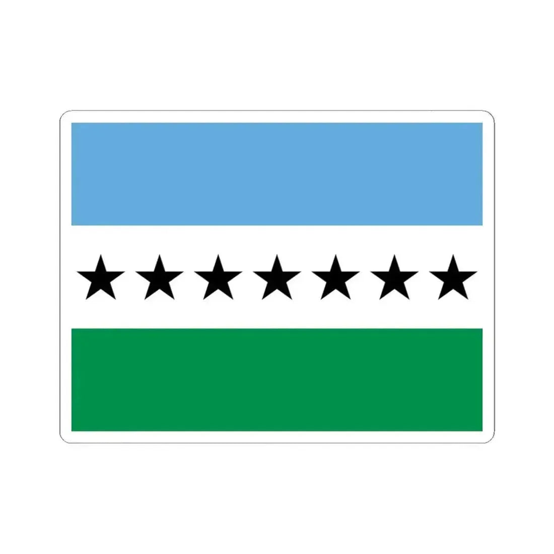 Flag of Nueva Loja Ecuador - STICKER Vinyl Kiss-Cut Decal 3 Inch White - The Sticker Space