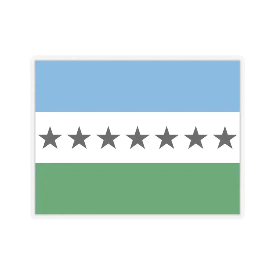 Flag of Nueva Loja Ecuador - STICKER Vinyl Kiss-Cut Decal 4 Inch Transparent - The Sticker Space