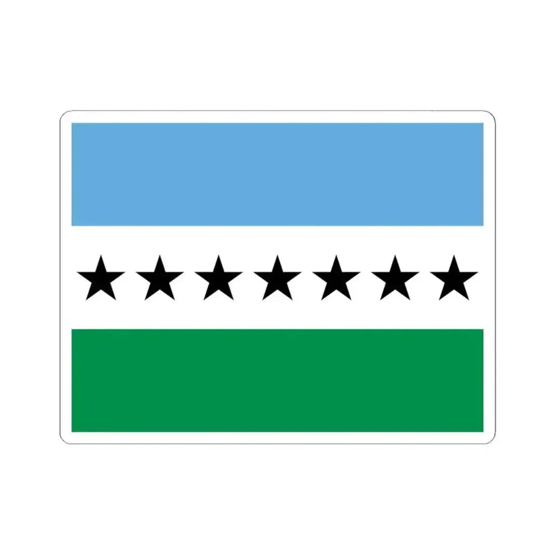 Flag of Nueva Loja Ecuador - STICKER Vinyl Kiss-Cut Decal 4 Inch White - The Sticker Space