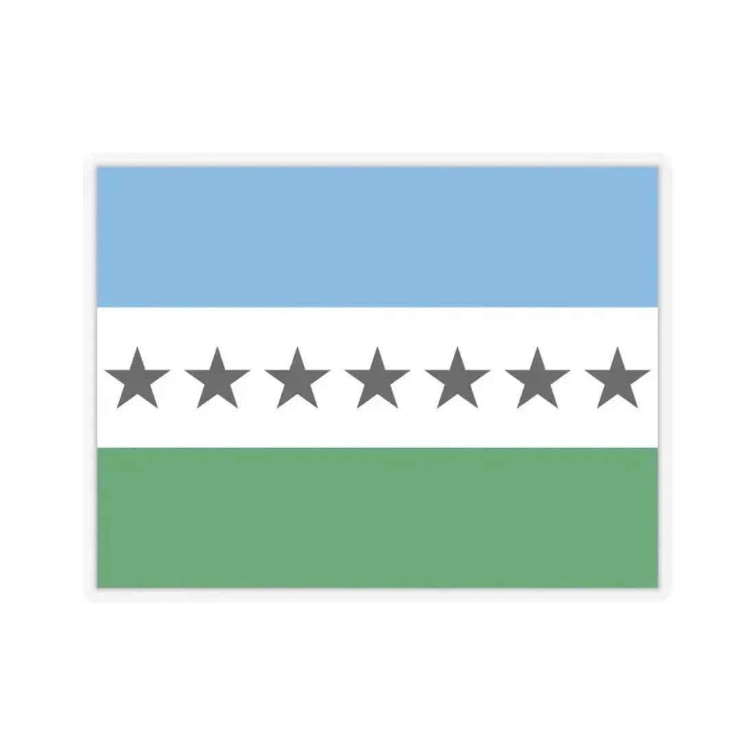 Flag of Nueva Loja Ecuador - STICKER Vinyl Kiss-Cut Decal 6 Inch Transparent - The Sticker Space