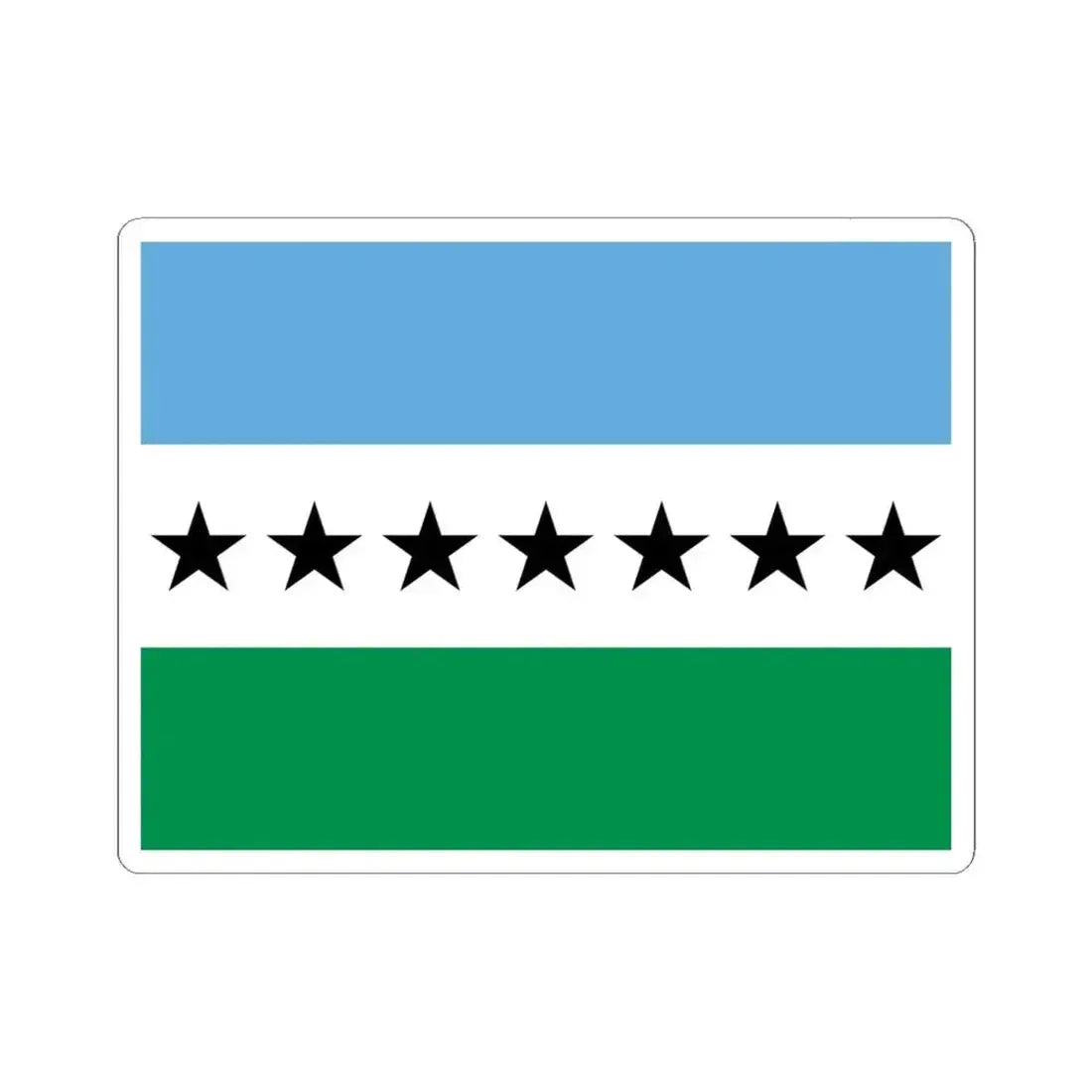 Flag of Nueva Loja Ecuador - STICKER Vinyl Kiss-Cut Decal 6 Inch White - The Sticker Space