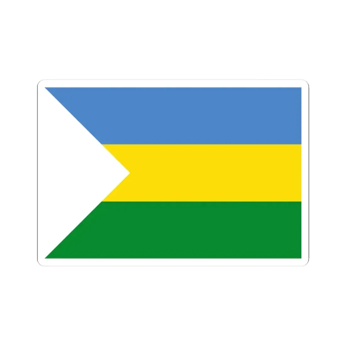 Flag of Nuevo Chimbote (Peru) STICKER Vinyl Kiss-Cut Decal 3 Inch White - The Sticker Space