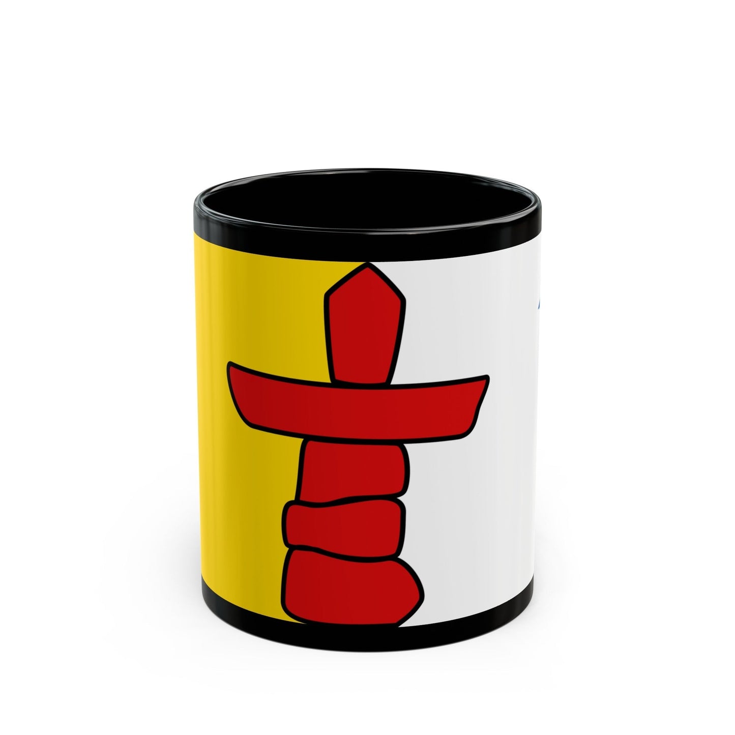 Flag of Nunavut Canada - Black Coffee Mug-11oz-The Sticker Space