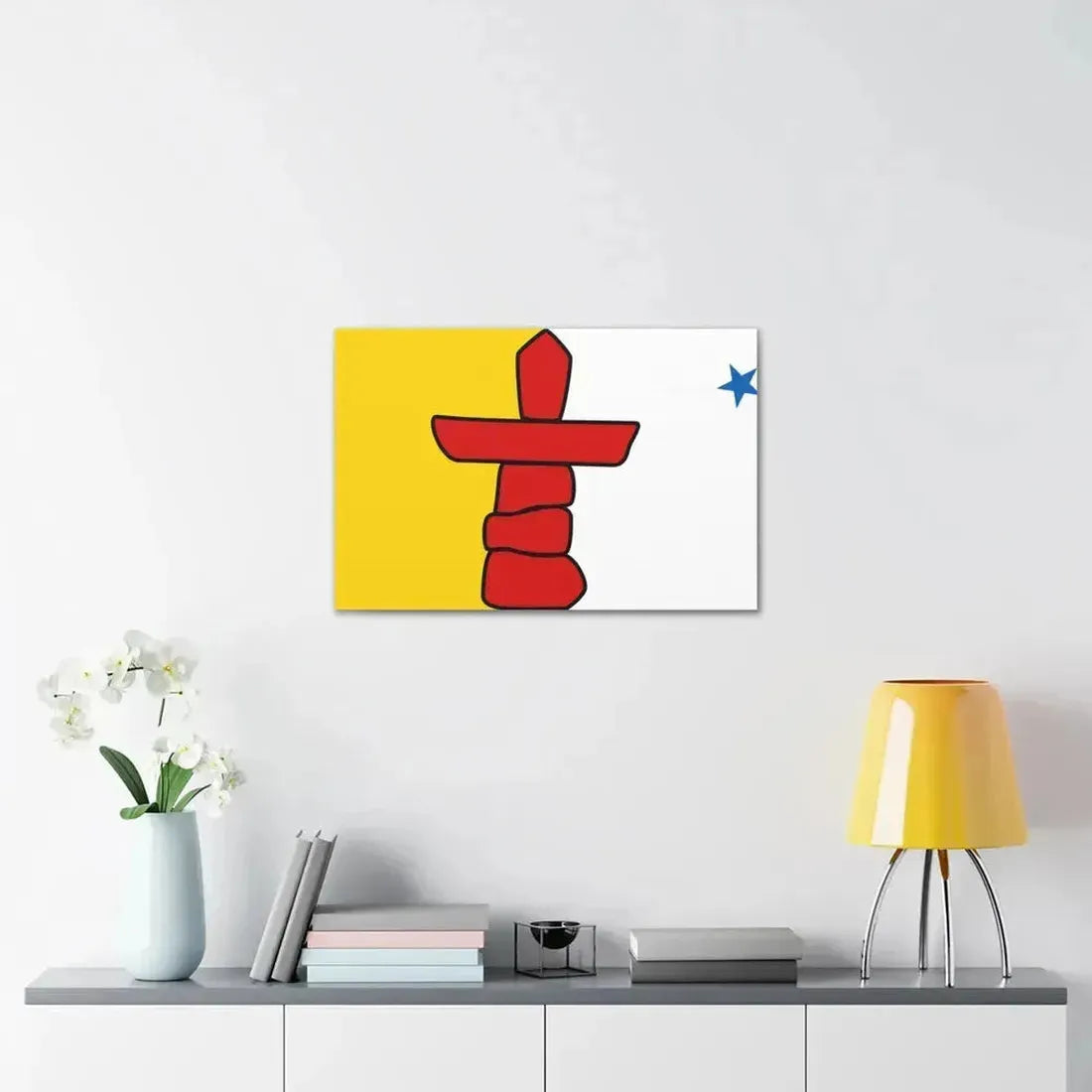 Flag of Nunavut Canada - Canvas Wall Art - The Sticker Space