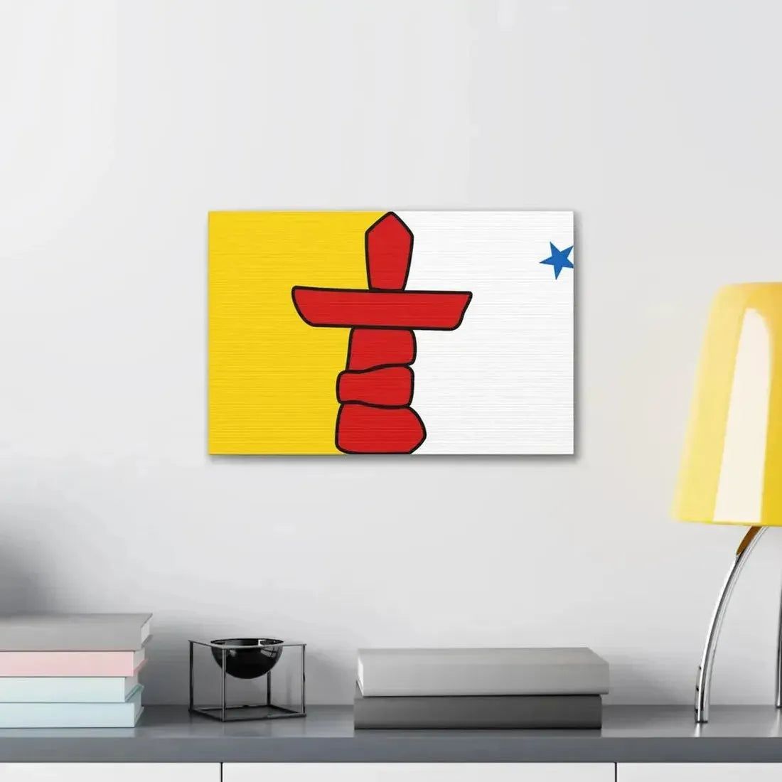 Flag of Nunavut Canada - Canvas Wall Art - The Sticker Space