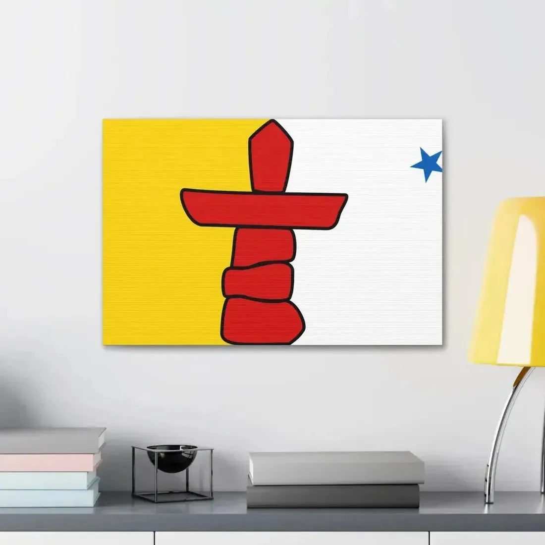 Flag of Nunavut Canada - Canvas Wall Art - The Sticker Space