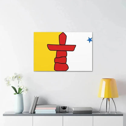 Flag of Nunavut Canada - Canvas Wall Art - The Sticker Space