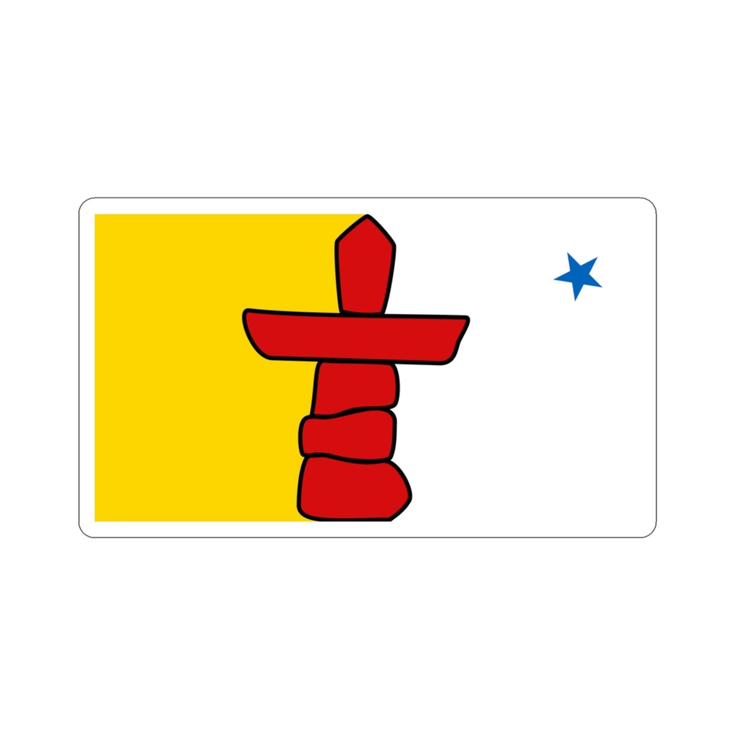 Flag of Nunavut Canada STICKER Vinyl Die-Cut Decal-3 Inch-The Sticker Space