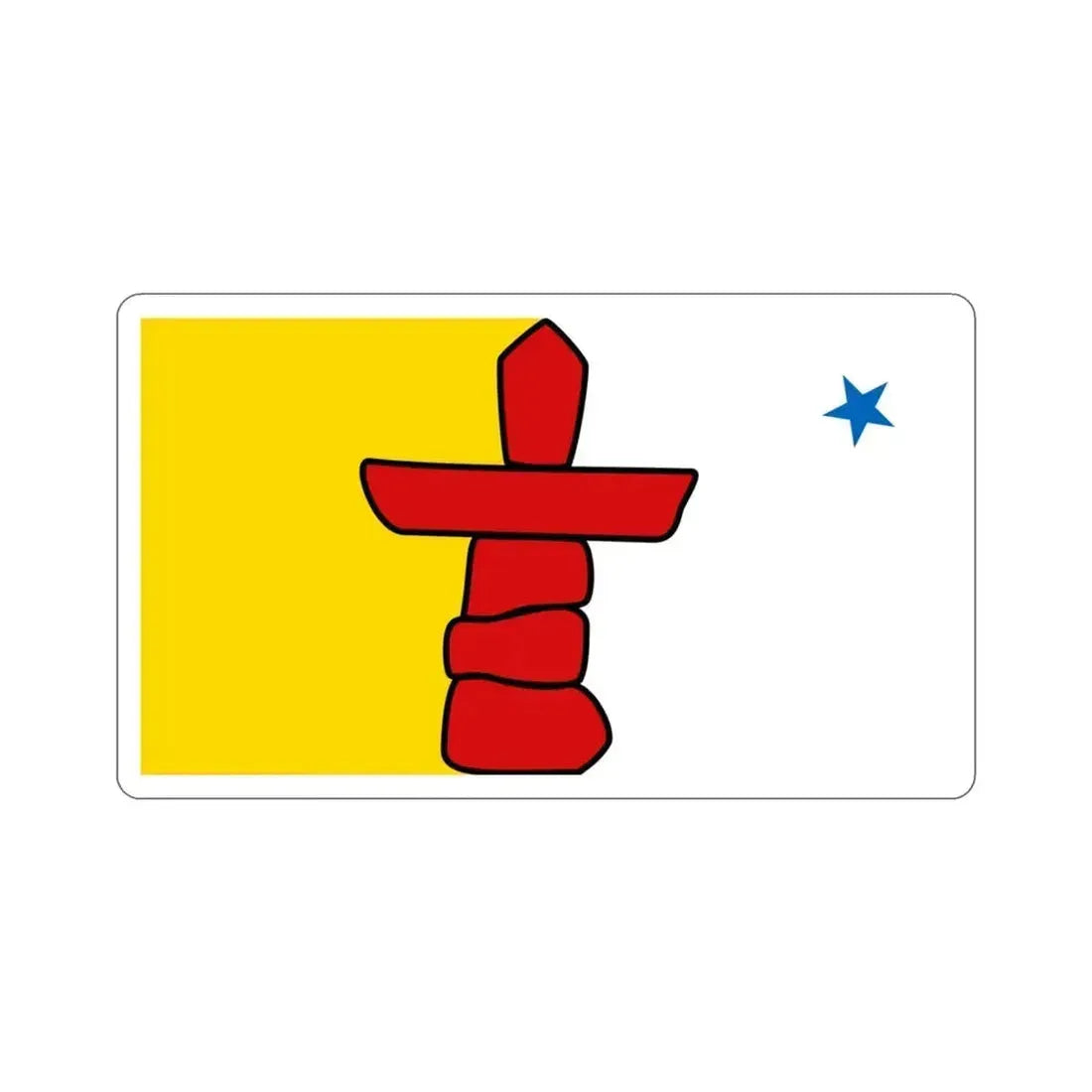 Flag of Nunavut Canada STICKER Vinyl Die-Cut Decal 3 Inch - The Sticker Space