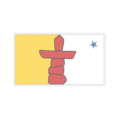 Flag of Nunavut Canada - STICKER Vinyl Kiss-Cut Decal 3 Inch Transparent - The Sticker Space