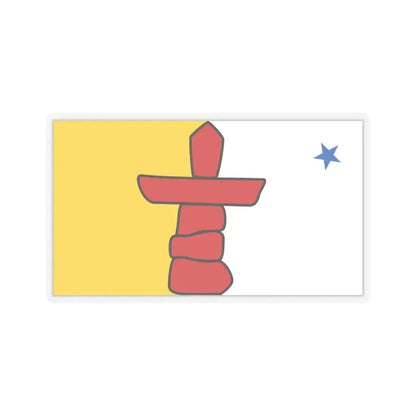 Flag of Nunavut Canada - STICKER Vinyl Kiss-Cut Decal 4 Inch Transparent - The Sticker Space