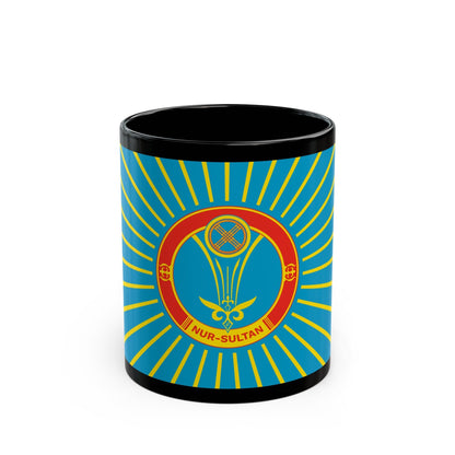 Flag of Nur Sultan Kazakhstan - Black Coffee Mug-11oz-The Sticker Space