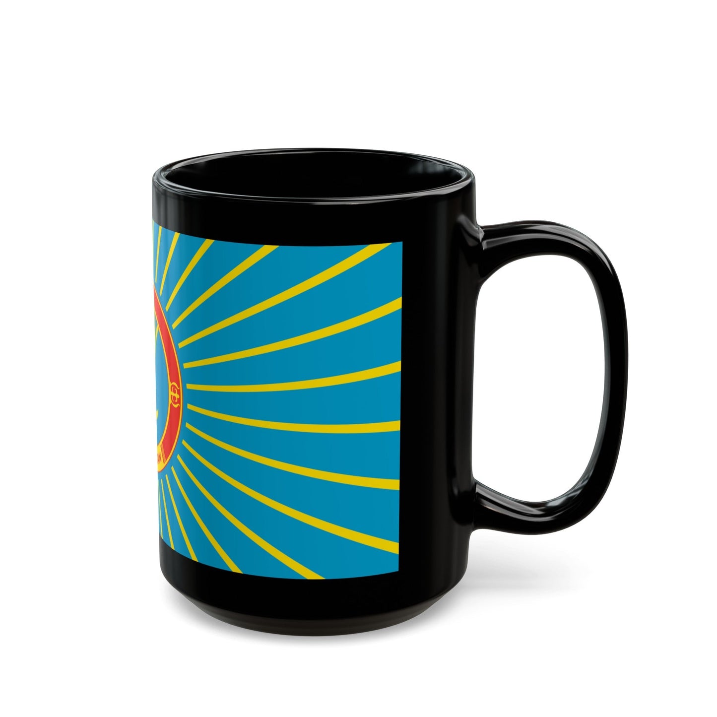 Flag of Nur Sultan Kazakhstan - Black Coffee Mug-The Sticker Space