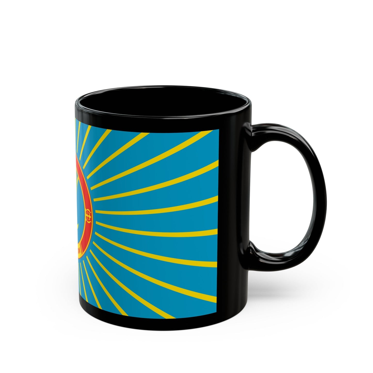 Flag of Nur Sultan Kazakhstan - Black Coffee Mug-The Sticker Space