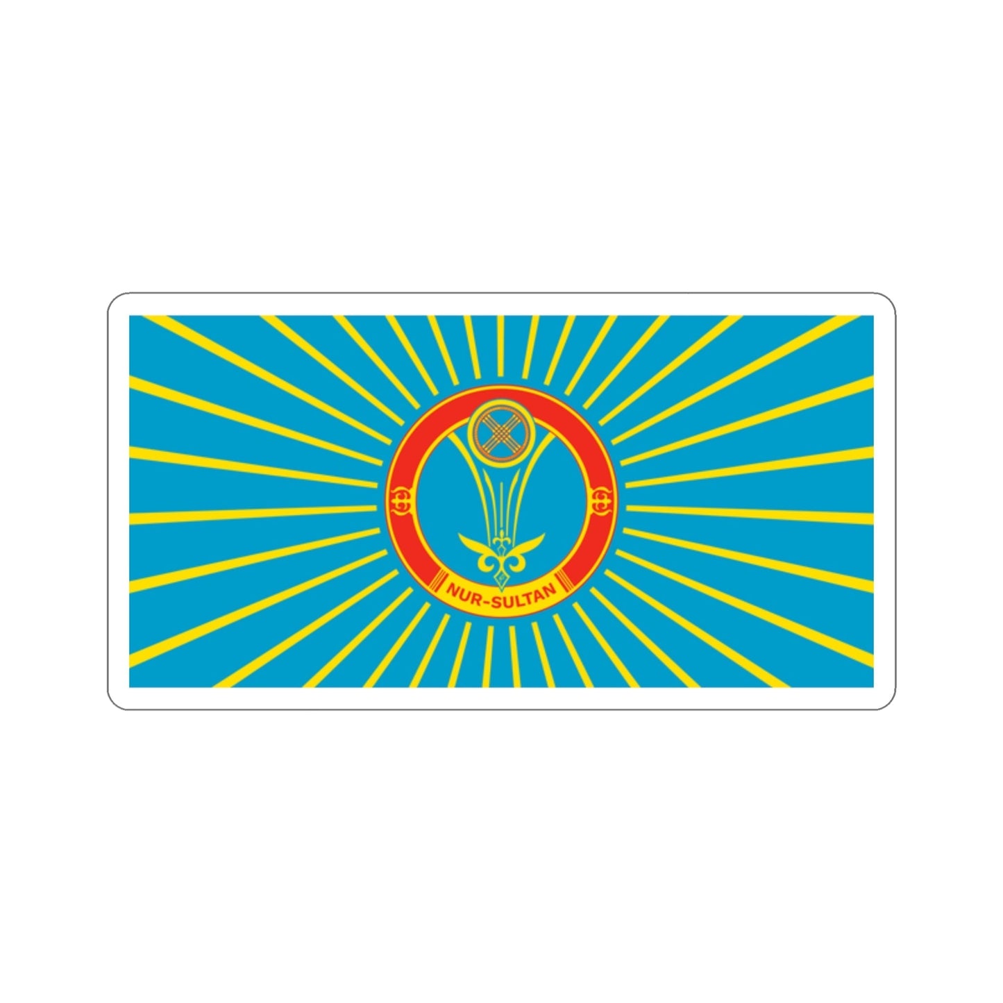 Flag of Nur Sultan Kazakhstan STICKER Vinyl Die-Cut Decal-2 Inch-The Sticker Space