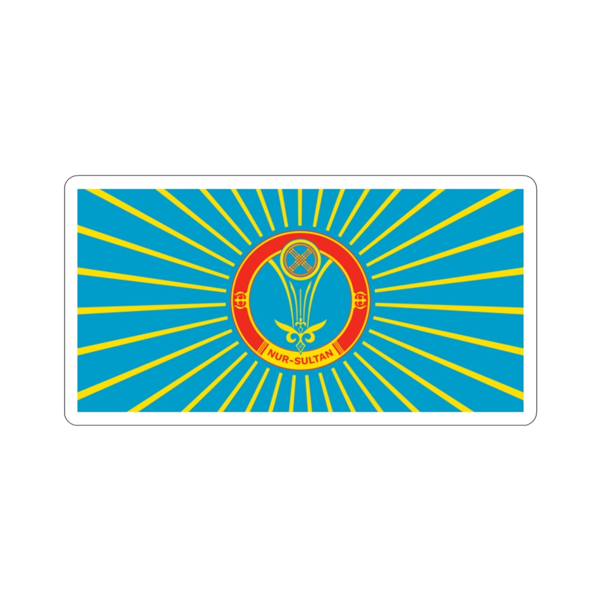 Flag of Nur Sultan Kazakhstan STICKER Vinyl Die-Cut Decal-2 Inch-The Sticker Space