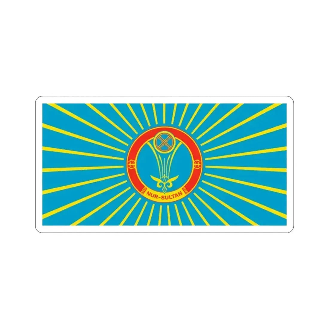 Flag of Nur Sultan Kazakhstan STICKER Vinyl Die-Cut Decal 2 Inch - The Sticker Space