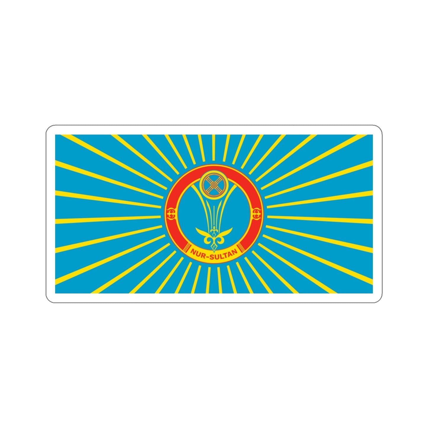 Flag of Nur Sultan Kazakhstan STICKER Vinyl Die-Cut Decal-3 Inch-The Sticker Space