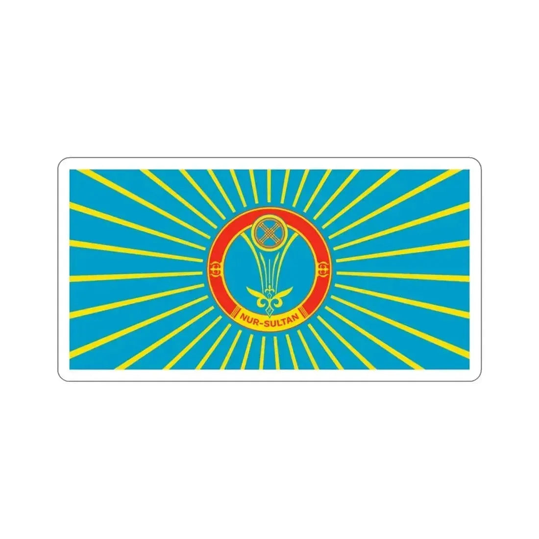 Flag of Nur Sultan Kazakhstan STICKER Vinyl Die-Cut Decal 3 Inch - The Sticker Space