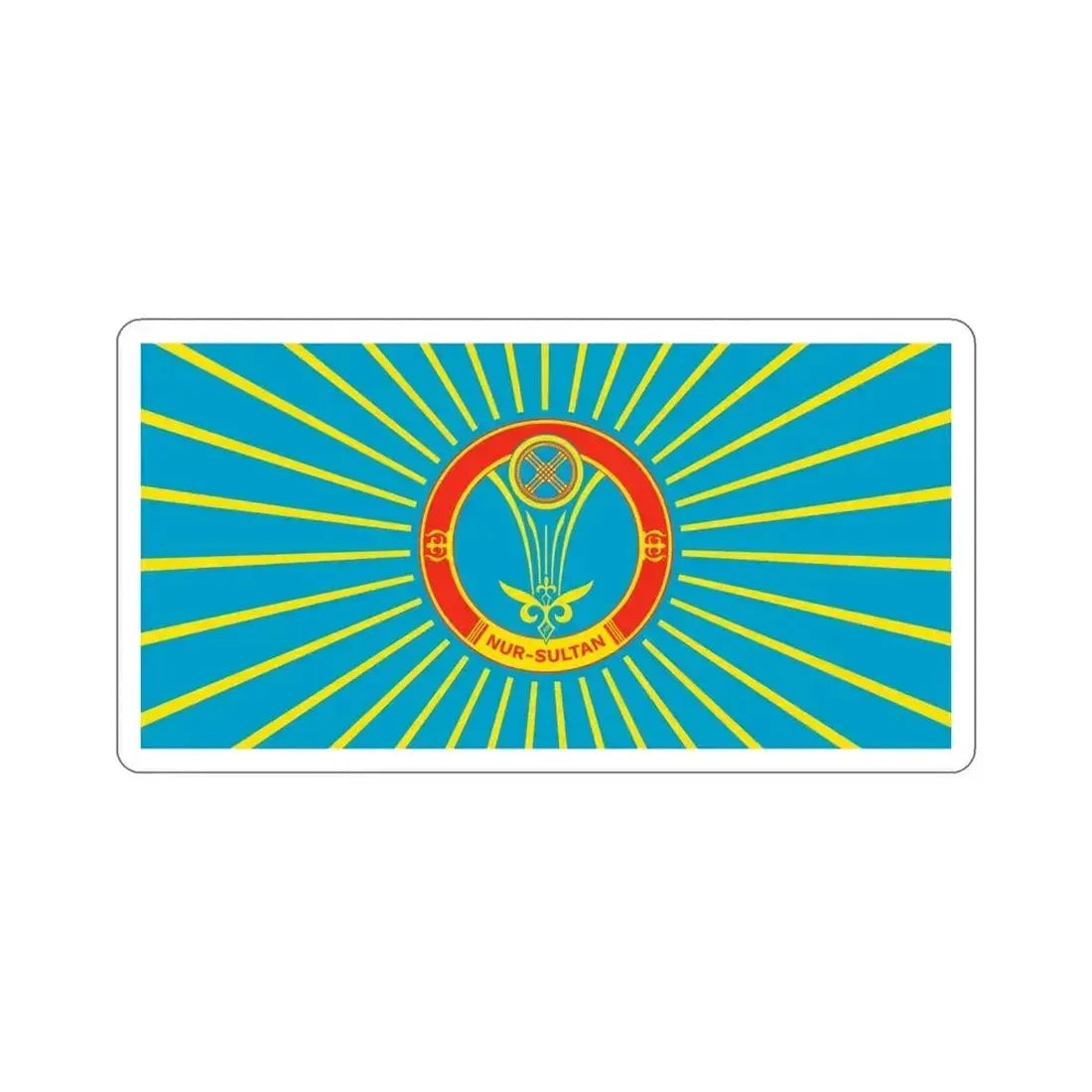 Flag of Nur Sultan Kazakhstan STICKER Vinyl Die-Cut Decal 4 Inch - The Sticker Space