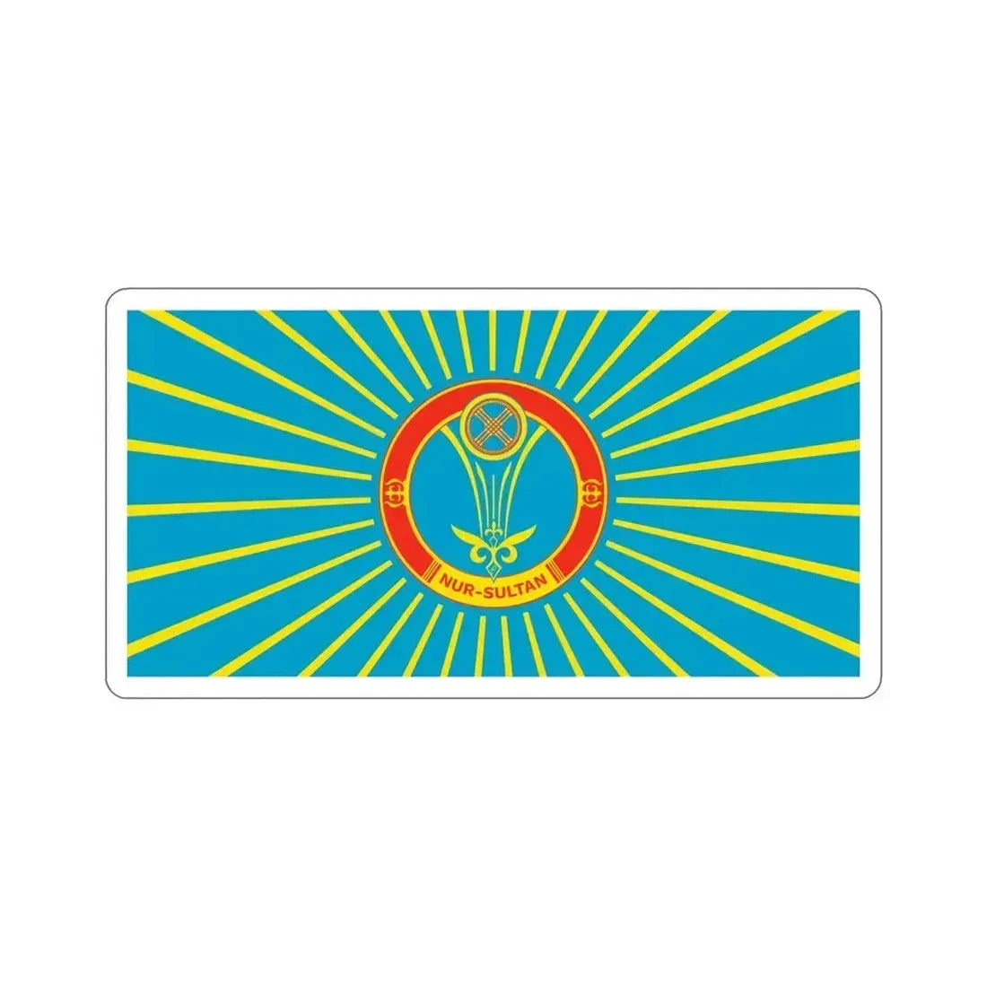 Flag of Nur Sultan Kazakhstan STICKER Vinyl Die-Cut Decal 6 Inch - The Sticker Space